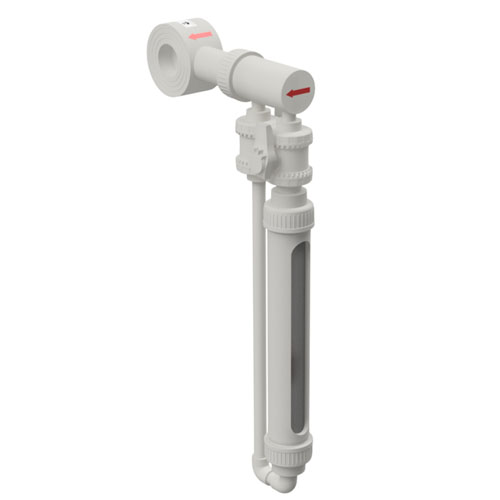 Nebenstromdurchflussmessger&auml;t PVDF Typ DST-PVDF PN 10 DN 65