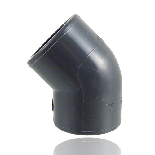 PVC U Winkel 45&deg;, Klebemuffe