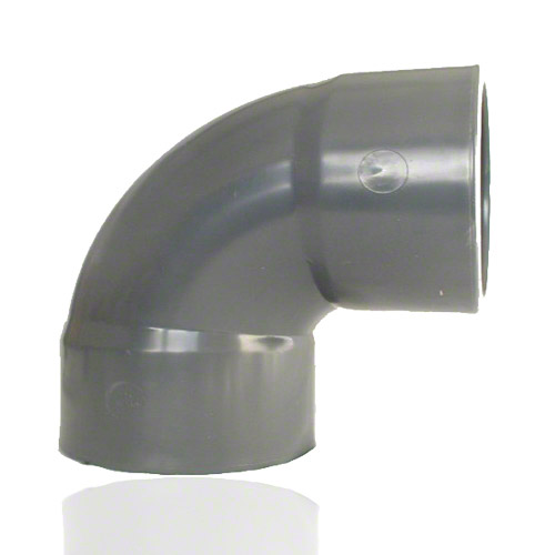PVC U Kurzbogen 90&deg;, Klebemuffe